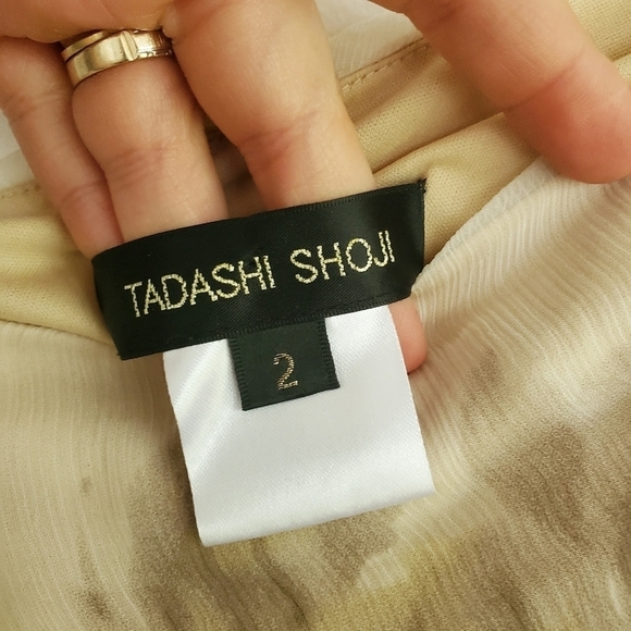 Tadashi Shoji One Shoulder Draped Chiffon Dress - Picture 13 of 13